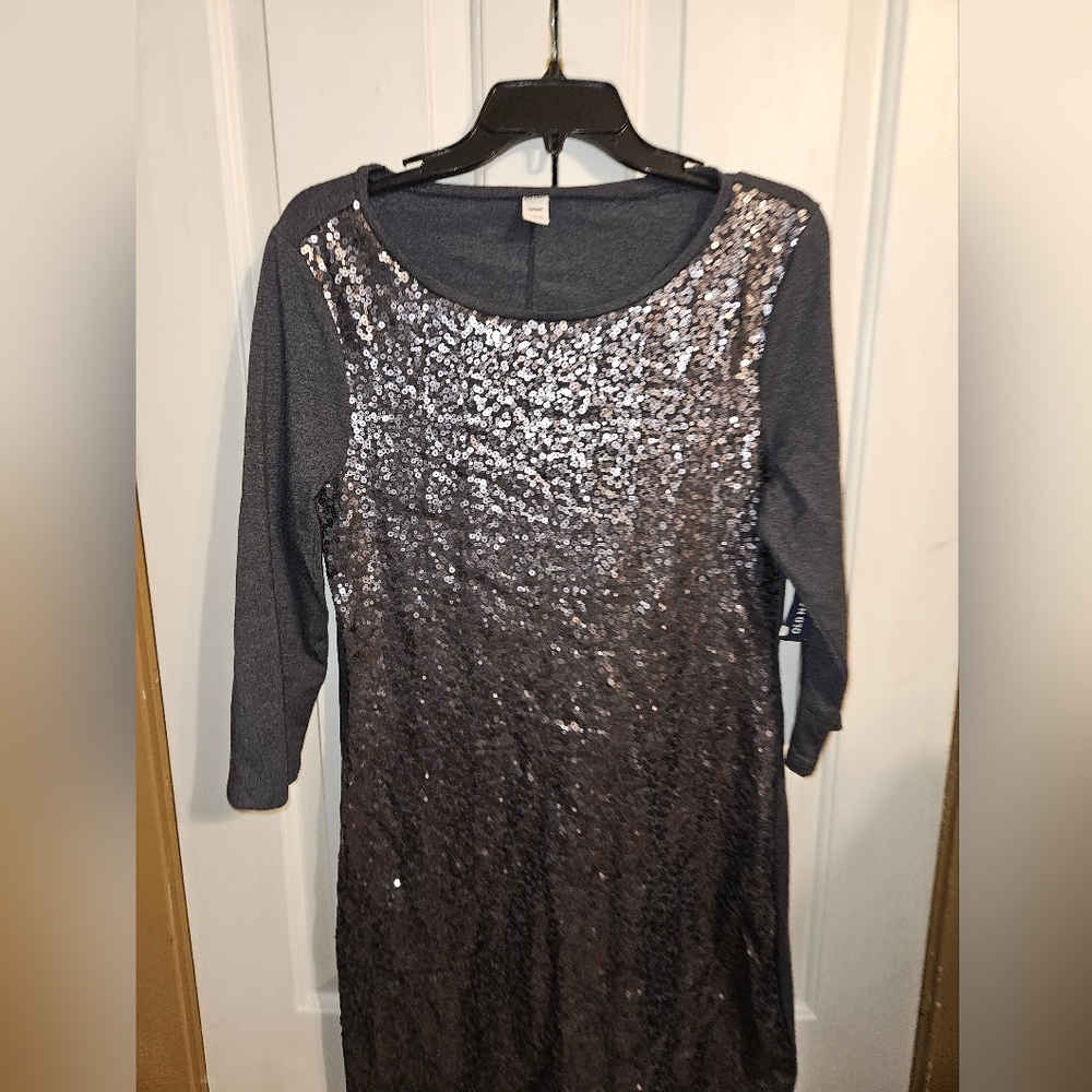 Old Navy Sequin Dress Gray